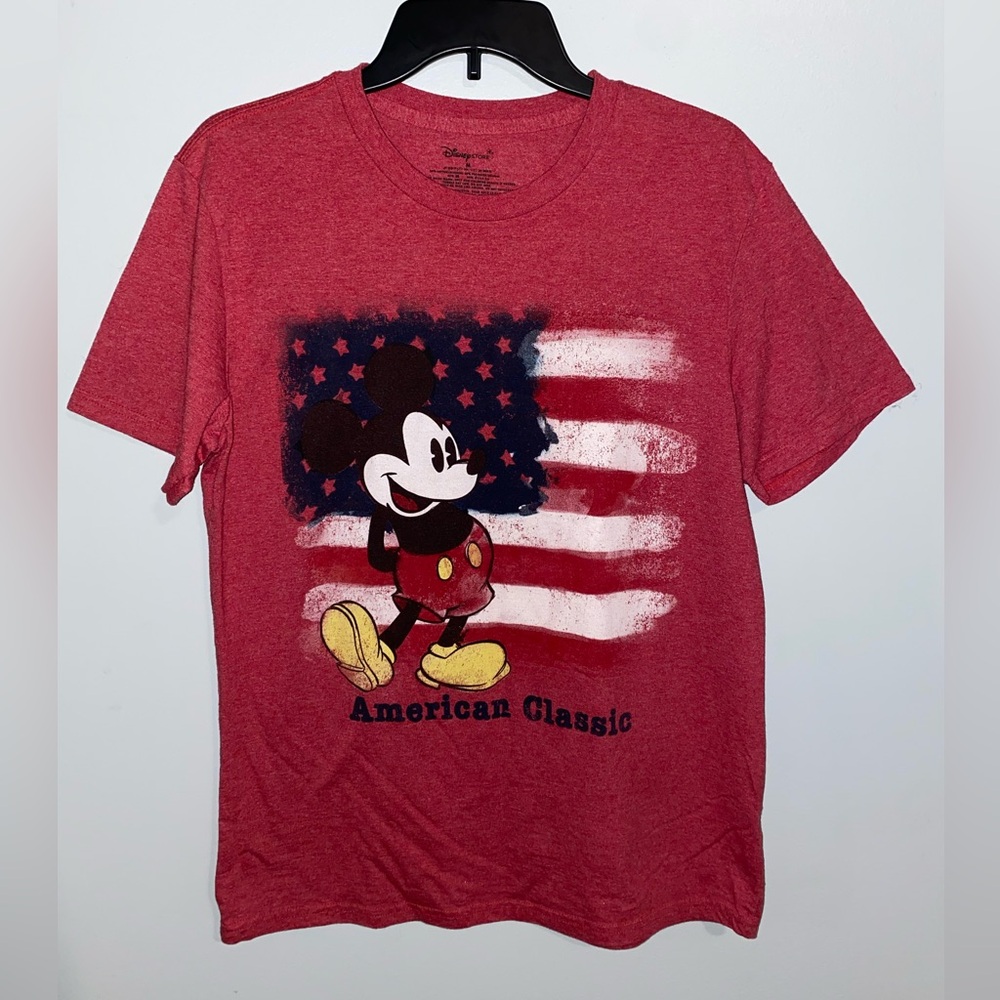 Unisex Disney Red Mickey Mouse Short Sleeve Tee